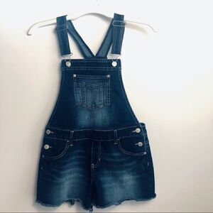 JORDACHE SHORTIE OVERALLS FRAYED HEM SHORTS GIRLS XL 14/16